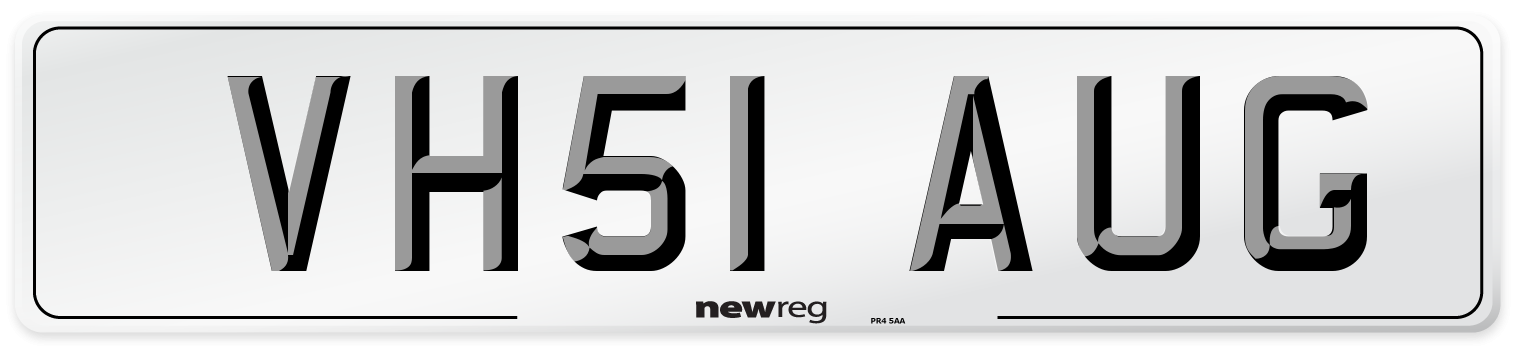 VH51 AUG Number Plate from New Reg